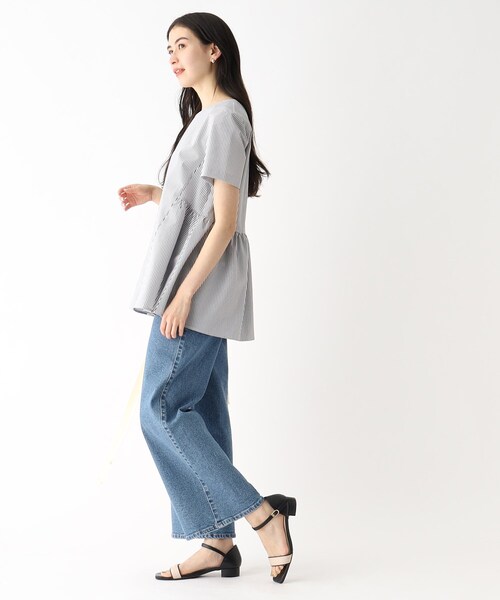 「OPAQUE.CLIP」 半袖チュニック 38 ブラック レディース_画像8