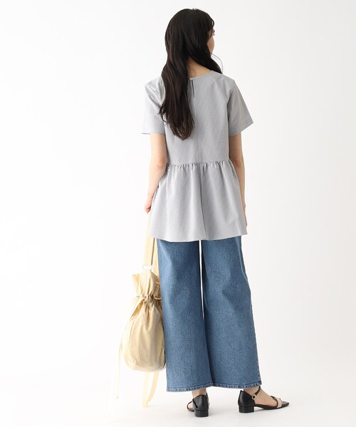 「OPAQUE.CLIP」 半袖チュニック 38 ブラック レディース_画像9