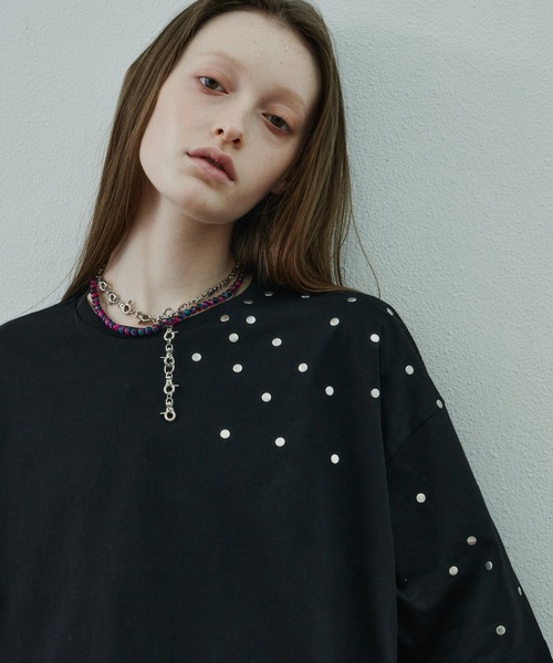 「AIVER」 半袖Tシャツ MEDIUM ブラック メンズ_画像3