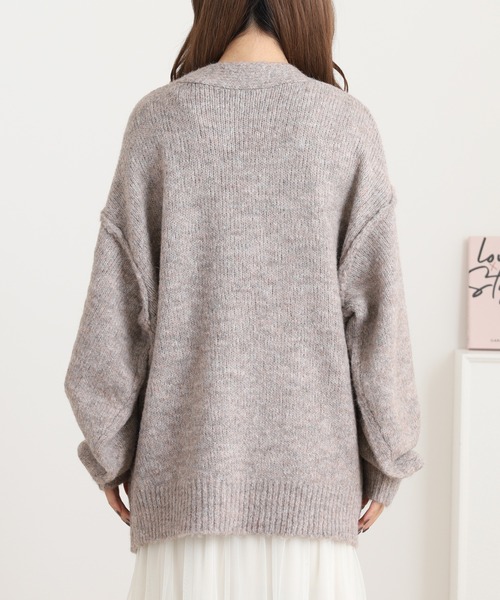 mitis（ミティス） カーディガン アルパカタッチ Vネックニット