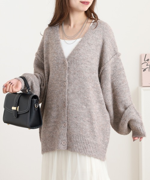 mitis（ミティス） カーディガン アルパカタッチ Vネックニット