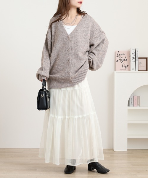 mitis（ミティス） カーディガン アルパカタッチ Vネックニット