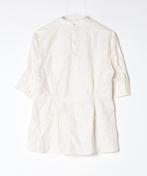 「MACPHEE」 7分袖チュニック 36 ベージュ レディース_画像2