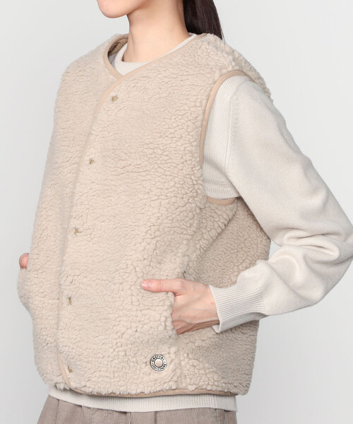 ORCIVAL（オーシバル） コート アウター | ボアフリース ノーカラー