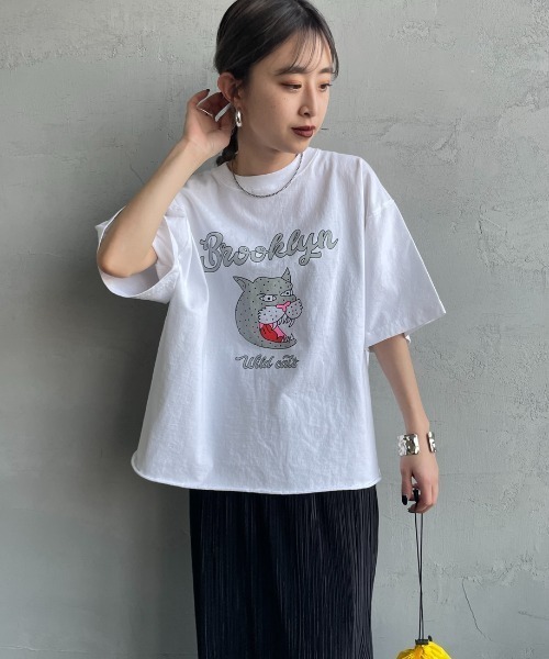 「FUNG」 半袖Tシャツ M ホワイト レディース_画像3