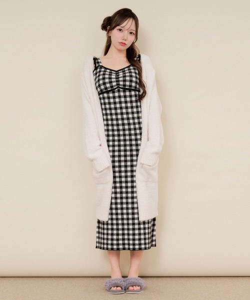 eMutilleカップインフリルギンガムチェックワンピース eMutille カップインフリルギンガムチェックワンピース BLK - メルカリ