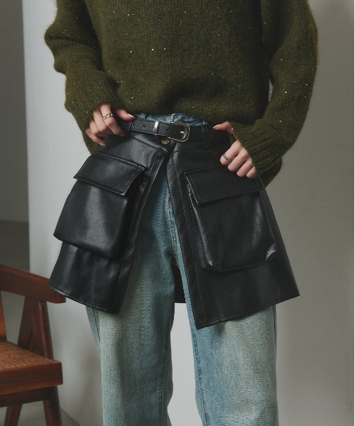 Radiall ラディアル ボディバッグ ウエストポーチ ガチャベルト 美品 ad thie（アドティエ） ウエストポーチ ウエストバッグ ポケットラップ