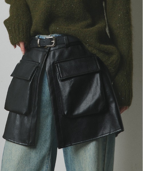 ad thie（アドティエ） ウエストポーチ ウエストバッグ ポケットラップ