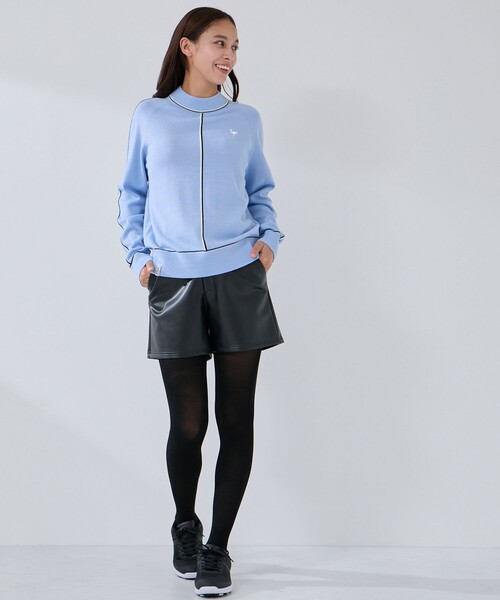 JUN&ROPE'（ジュンアンドロペ） ニット セーター 配色ライン使いモック