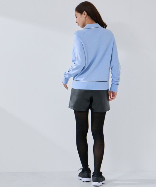 JUN&ROPE'（ジュンアンドロペ） ニット セーター 配色ライン使いモック