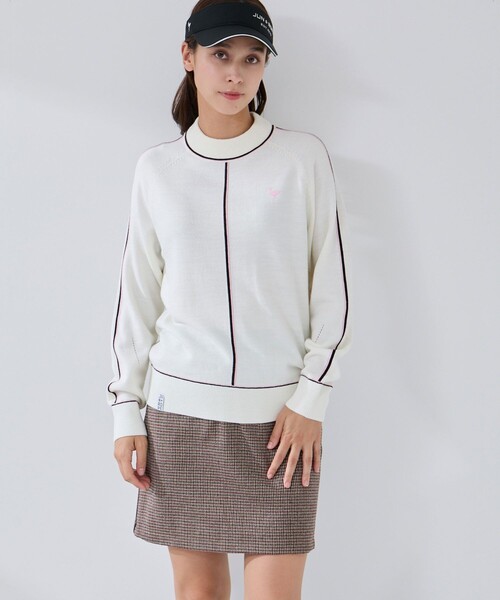 JUN&ROPE'（ジュンアンドロペ） ニット セーター 配色ライン使いモック