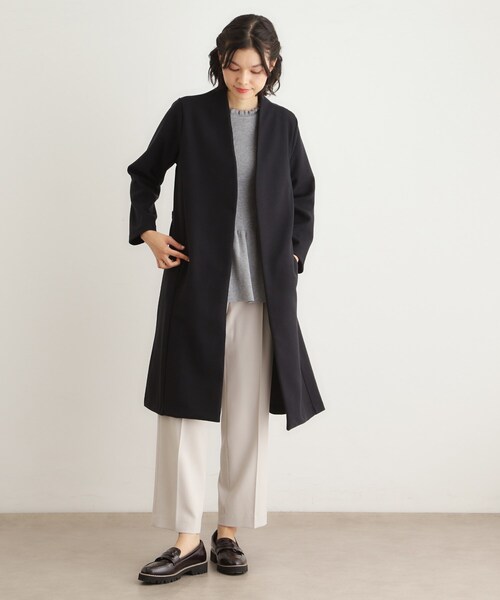 LAURA ASHLEY（ローラアシュレイ） ノーカラーコート コート 「洗える