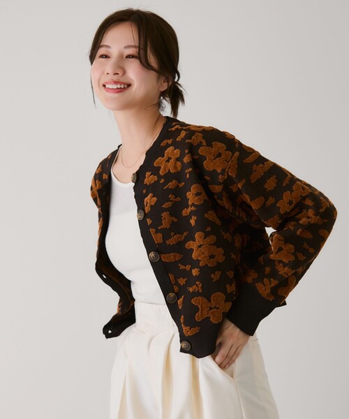 JAYRO（ジャイロ） カーディガン モール花柄ショートカーディガン