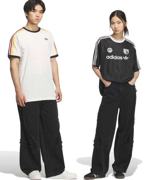 okuazu出品　adidas チームガイスト ワイド デニム パンツ adidas（アディダス） ワイドパンツ ジーンズ adidas TG WIDE DENIM