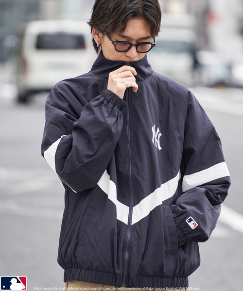 MLB ナイロンブルゾン SMALL ネイビー メンズ : ZOZOTOWN Yahoo!店
