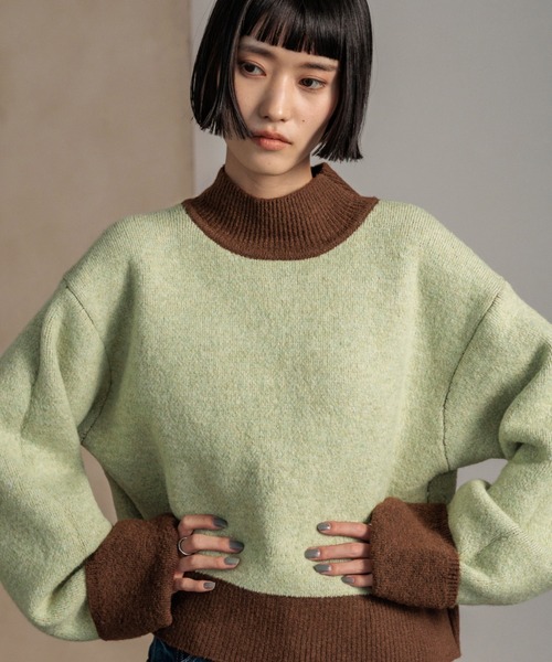 LOWRYS FARM（ローリーズファーム） ニット セーター バイカラー