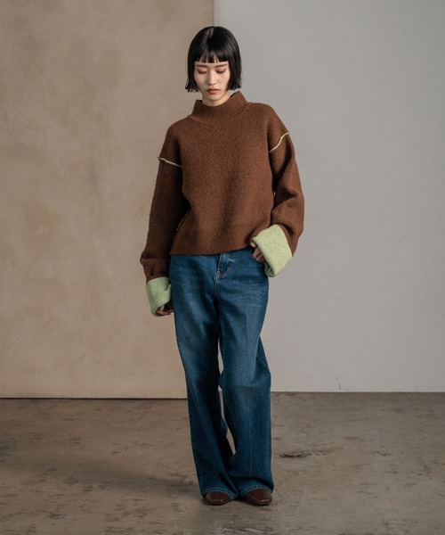 LOWRYS FARM（ローリーズファーム） ニット セーター バイカラー