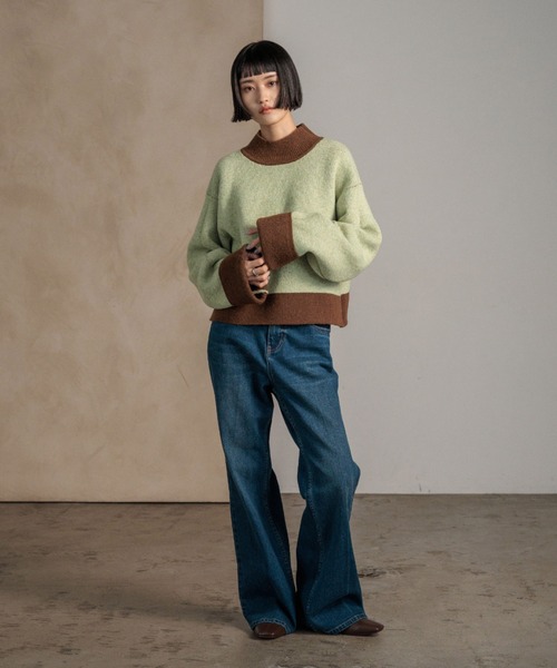 LOWRYS FARM（ローリーズファーム） ニット セーター バイカラー