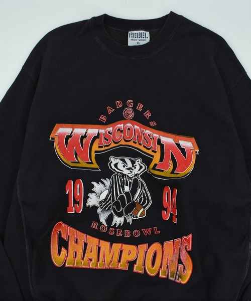 VINTAGE トレーナー スウェット 「USED」90's REBEL “WISCONSIN