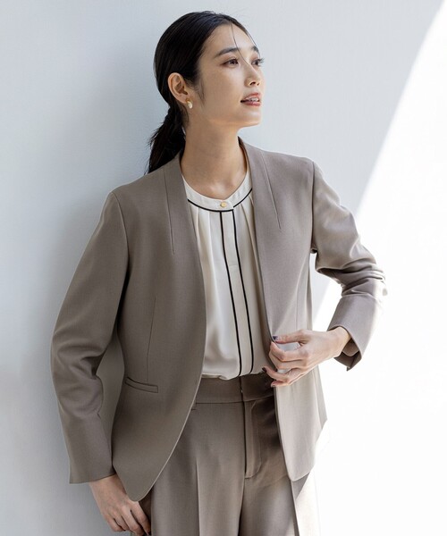 ANY SIS（エニィスィス） ノーカラージャケット MEDIUM ネイビー