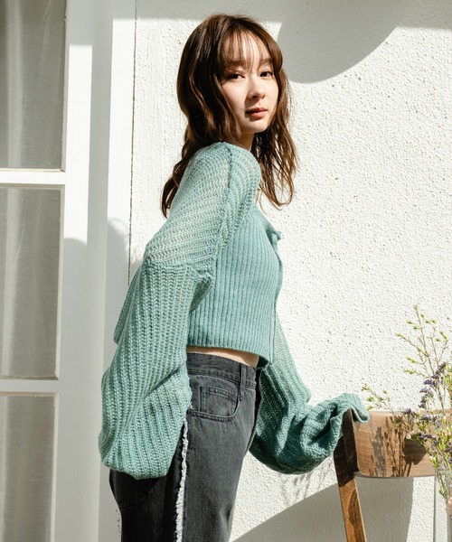 mideal（マイディール） ニットアンサンブル FREE ブルー レディース