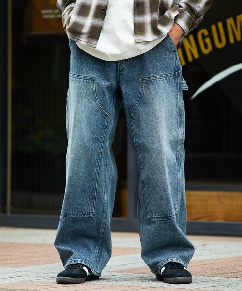 「FREAK'S STORE」 デニムパンツ MEDIUM ネイビー メンズ_画像2