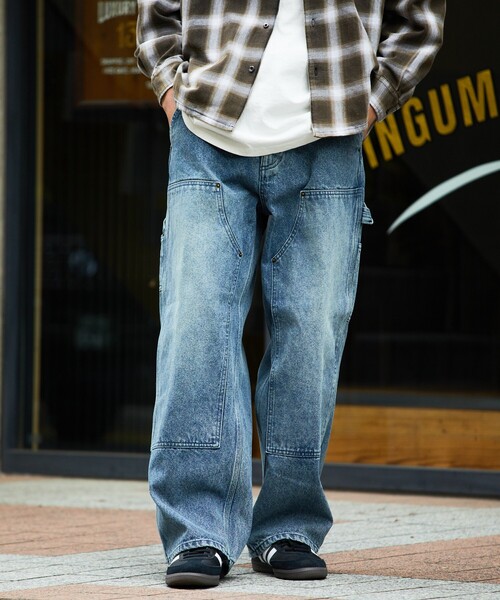 「FREAK'S STORE」 デニムパンツ MEDIUM ネイビー メンズ_画像3