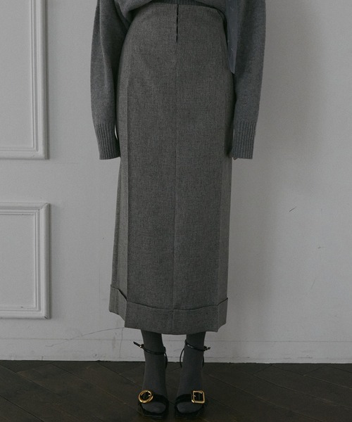 「LE CIEL BLEU」 スカート 34 カーキ レディース_画像2