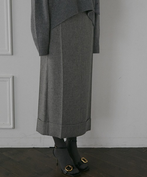 「LE CIEL BLEU」 スカート 34 カーキ レディース_画像3