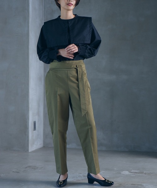 「RANAN」 スラックス LL カーキ レディース_画像8