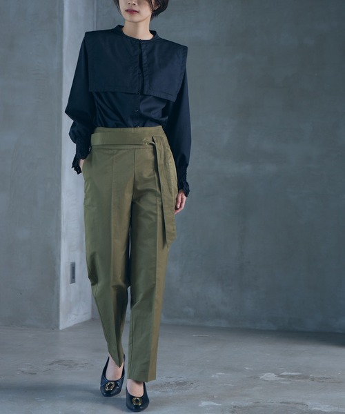 「RANAN」 スラックス LL カーキ レディース_画像9