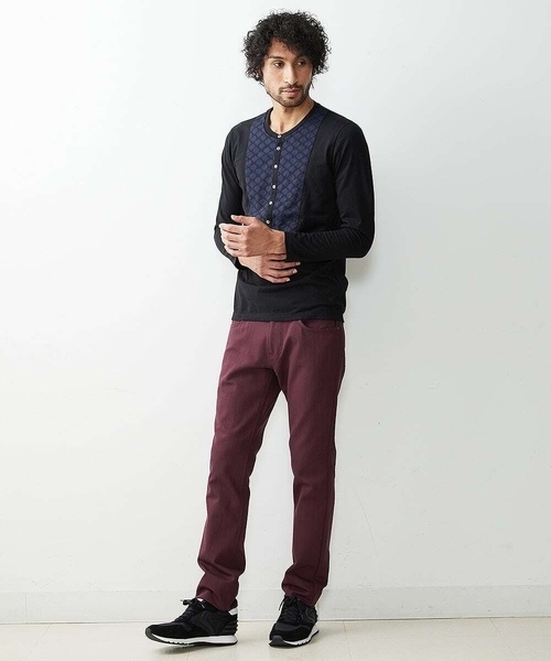 「MICHEL KLEIN HOMME 」 デニムパンツ 51 グレー メンズ_画像6