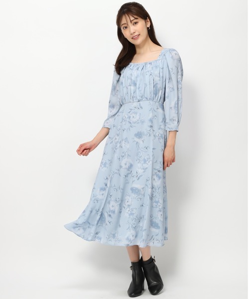 「MISCH MASCH」 長袖ワンピース M ブルー レディース_画像2