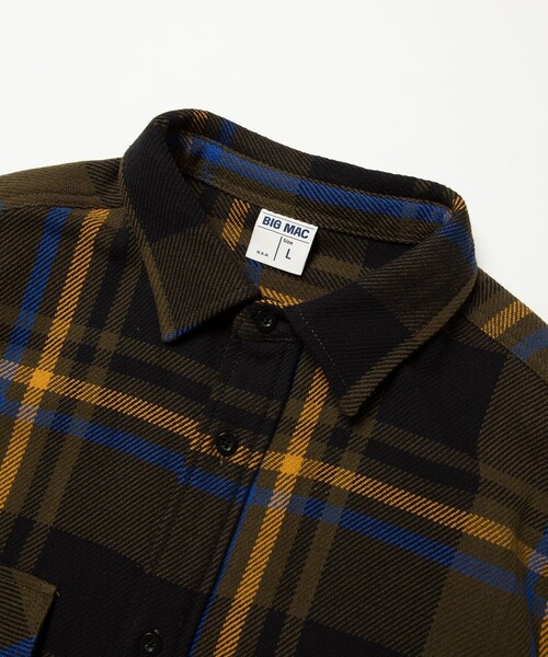 「BIG MAC」 長袖シャツ SMALL ブラウン メンズ_画像2