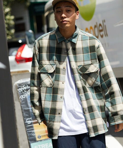 「BIG MAC」 長袖シャツ SMALL ブラウン メンズ_画像5