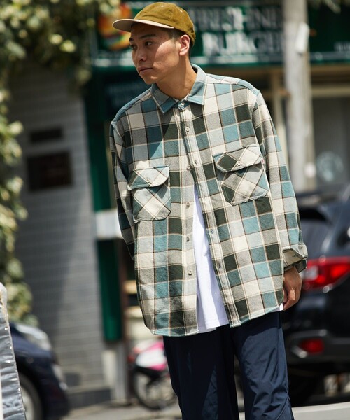 「BIG MAC」 長袖シャツ SMALL ブラウン メンズ_画像8