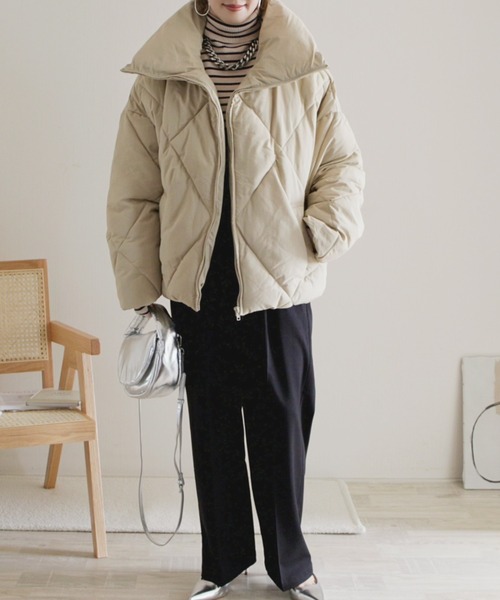 「Re:EDIT」 ブルゾン MEDIUM アイボリー レディース_画像5