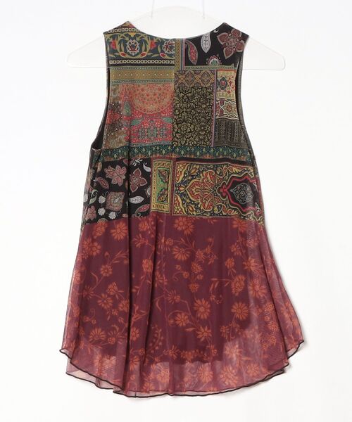「Desigual」 ノースリーブトップス S ブラウン レディース_画像2