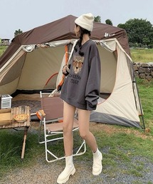 「DIAVEL」 スウェットカットソー M ダークグレー レディースの画像3