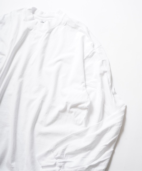 「LOS ANGELES APPAREL」 長袖Tシャツ SMALL ライトグリーン メンズ_画像3