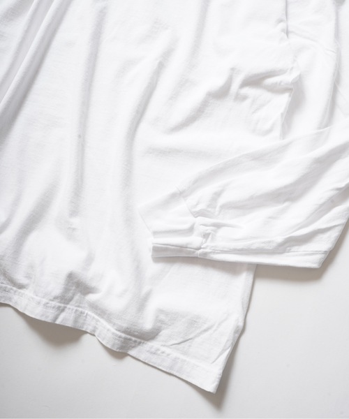 「LOS ANGELES APPAREL」 長袖Tシャツ SMALL ライトグリーン メンズ_画像4