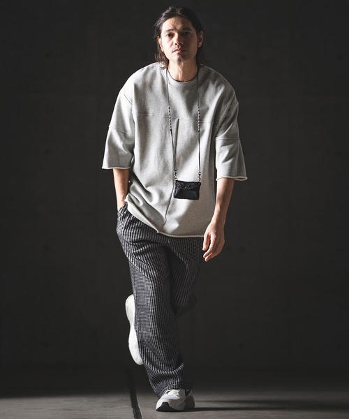 GLIMCLAP トレーナー スウェット msw1848-3-4 Sleeve Sweat T-Shirt
