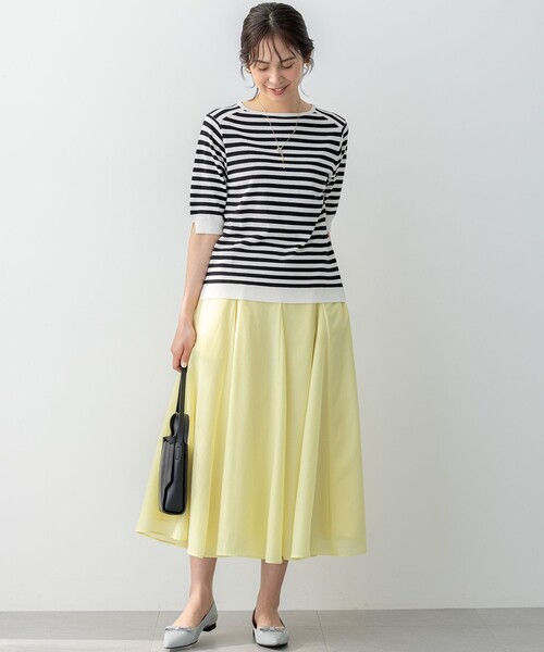 「組曲」 フレアスカート 6 ブラック レディース_画像6