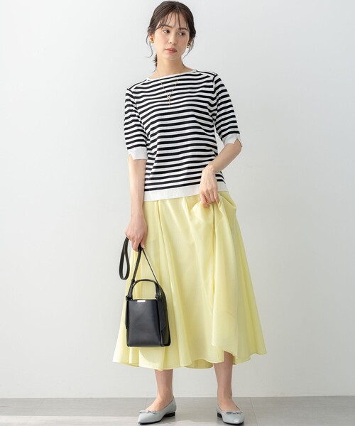 「組曲」 フレアスカート 6 ブラック レディース_画像8