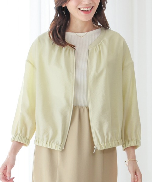 ローブ☆未使用品　シアーブルゾン　エクリュ 加藤栞さん着用】ドロストシアーブルゾン | PROPORTION BODY DRESSING