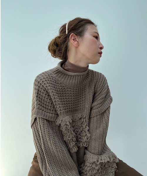 「y/m by Yukie」 長袖ニット FREE ブラック レディース_画像5