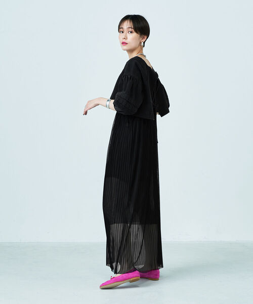 「Rie Miller」 7分袖ブラウス FREE インディゴブルー レディース_画像5