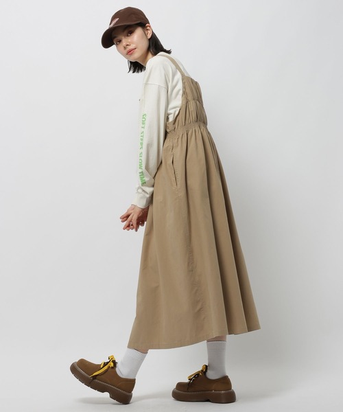 未使用/HUIS./オーガニックコットン2wayタックギャザージャンバースカート CATEGORY スカート | HUIS onlinestore