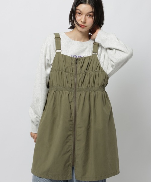 新品 ニコアンド ジャンパースカート ミサコレサスワンピース L niko and…（ニコアンド） ジャンパースカート 2WAYギャザージャンパー