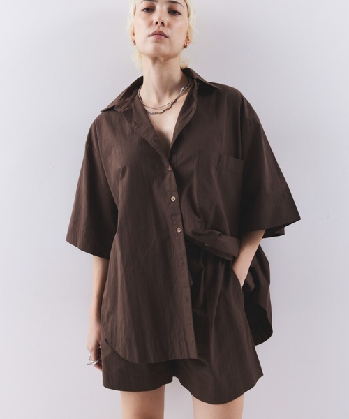 HANNE セットアップ ハーフスリーブシャツセットアップ レディース
